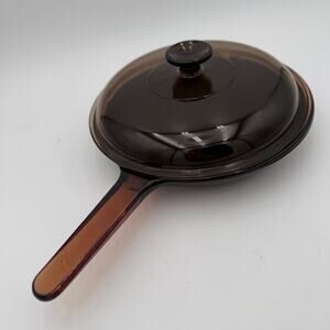Corning Amber Visions Skillet Nonstick 10.75" with Lid 26cm
